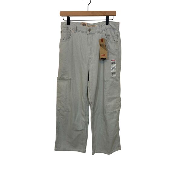 NWT Levi’s Ribcage Straight Ankle Super High Rise Light Baggy Carpenter Cargo 29 - Picture 1 of 5